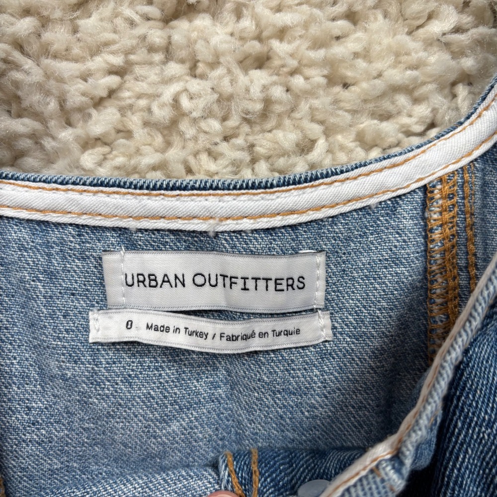 Urban Outfitters Womens Denim Button Front Mini Dress Medium Wash Blue Size 0 - Picture 5 of 6